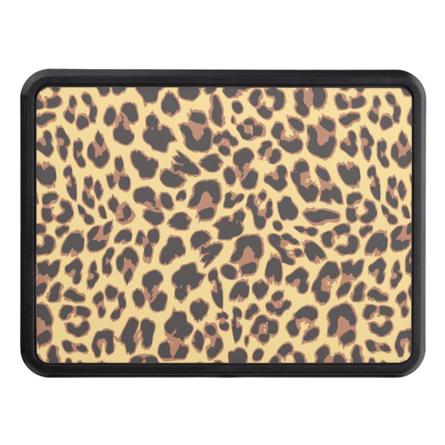 Leopard Print Animal Skin Patterns Trailer Hitch Cover (Front)
