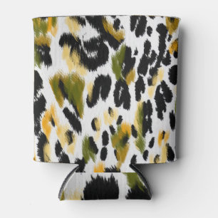Leopard Print: Animal Texture Background Can Cooler