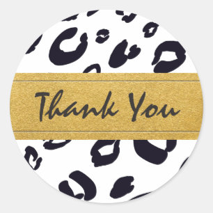 Leopard Print ANY COLOR Party Favour Sticker