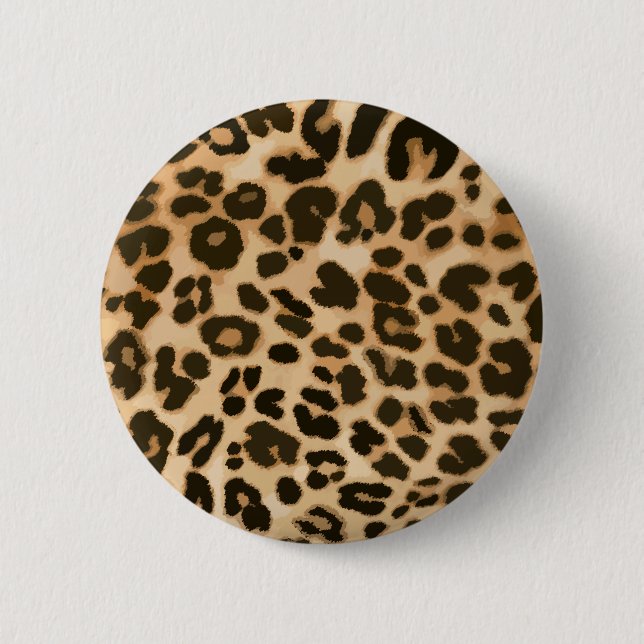 Leopard Print Background 2 Inch Round Button (Front)