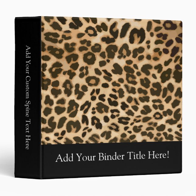 Leopard Print Background Binder (Front/Spine)