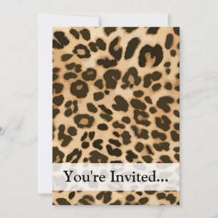 Leopard Print Background Invitation