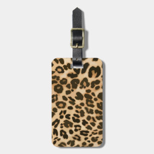 Leopard Print Background Luggage Tag