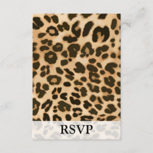 Leopard Print Background RSVP Card