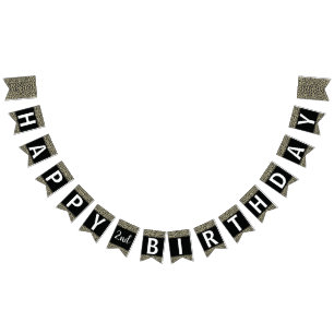 Leopard Print Banner, Customizable Bunting Flags