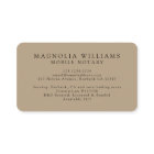 Leopard Print Beige Monogram Business Card