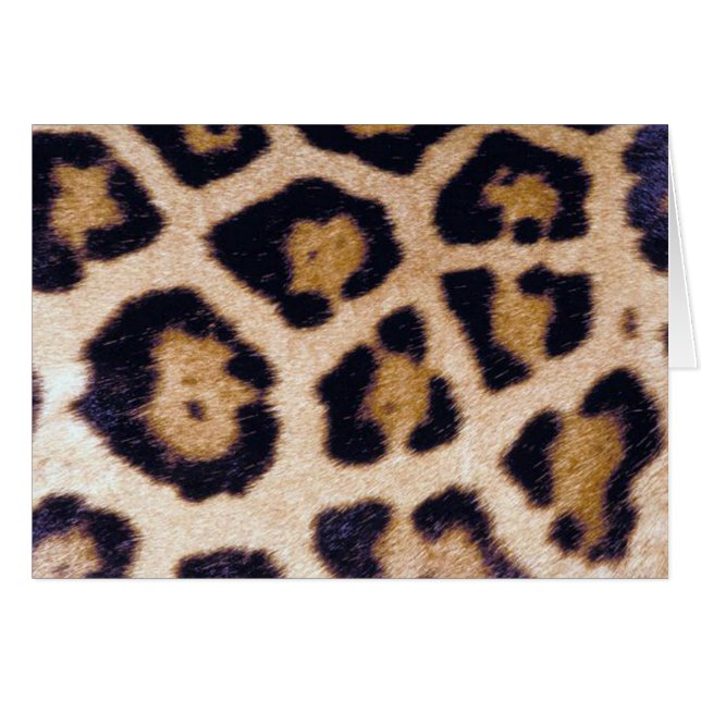 Leopard Print Big Cat Real Fur Pattern Design (Front Horizontal)