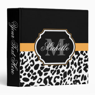 Leopard Print Binder