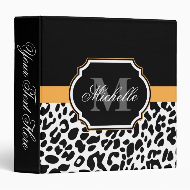 Leopard Print Binder (Front/Spine)