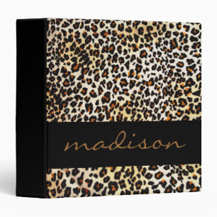 Leopard Print Binder