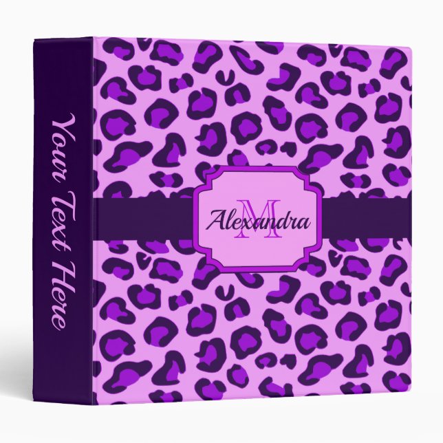 Leopard Print Binder (Front/Spine)