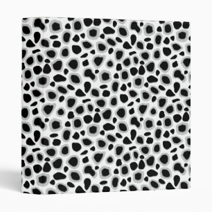 Leopard Print - Black and White Binder