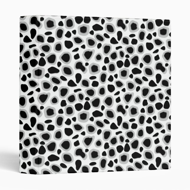 Leopard Print - Black and White Binder (Front/Spine)