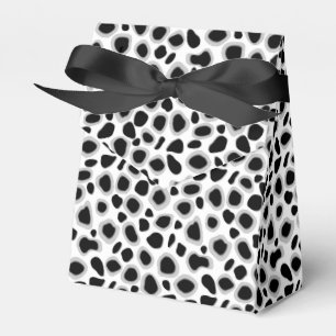 Leopard Print - Black and White Favor Box