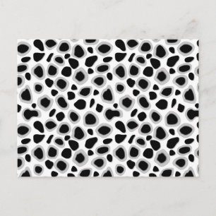 Leopard Print - Black and White Postcard
