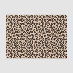 Leopard Print, Black, Brown, Rust and Tan Tissue Paper
