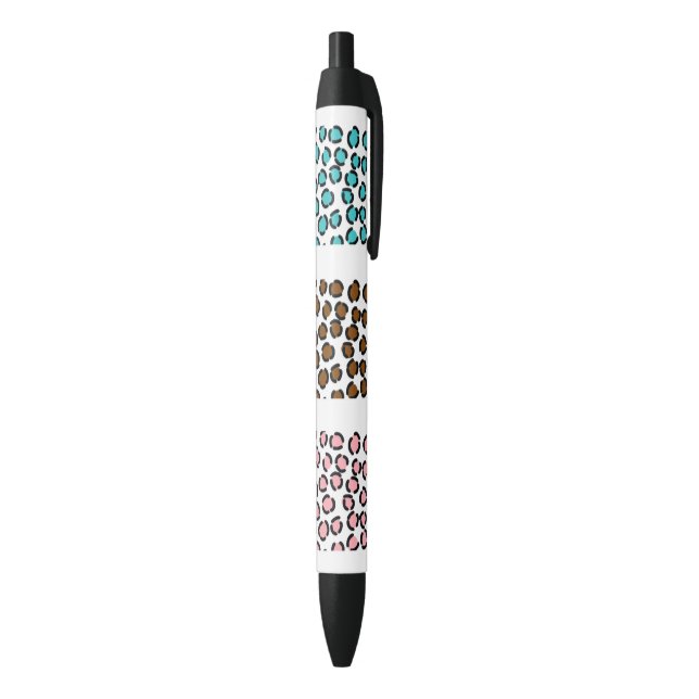 Leopard Print Black Ink Pen (Bottom (Vertical))