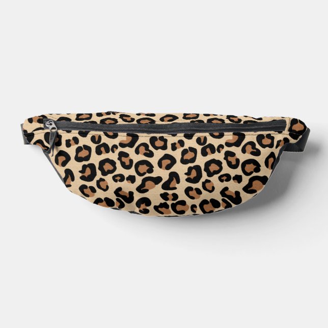 Leopard Print, Black, Rust and Tan Fanny Pack (Lay Down)