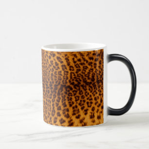 Leopard print black spotted Skin Texture Template Magic Mug