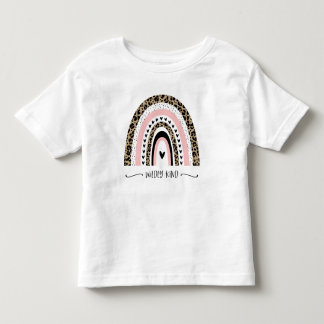 Leopard Print Boho Rainbow Wildly Kind T-Shirt