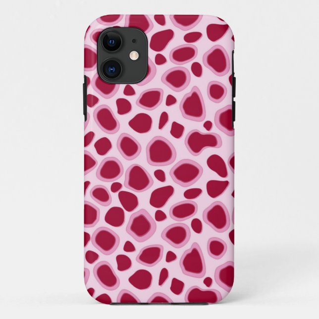 Leopard Print - Burgundy and Pink Case-Mate iPhone Case (Back)