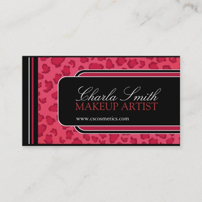 Leopard Print  Business Card (Front)