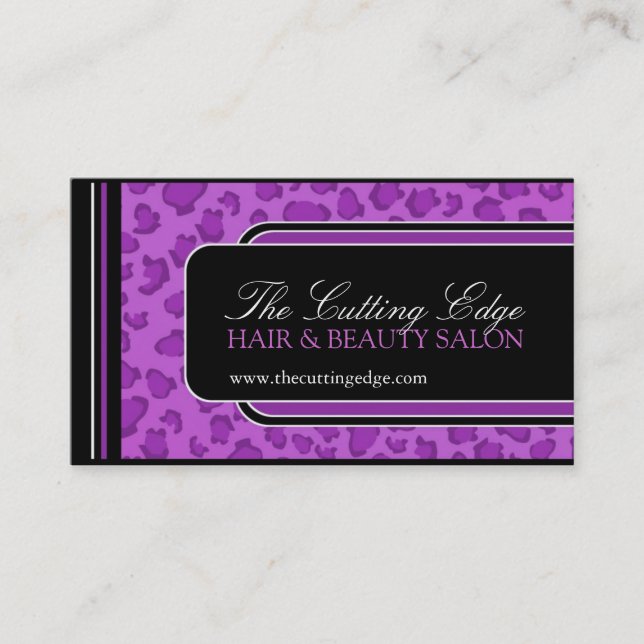 Leopard Print  Business Card (Front)