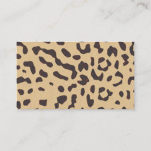 leopard print business card