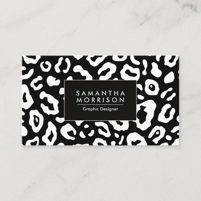 Leopard Print Business Card (Front)