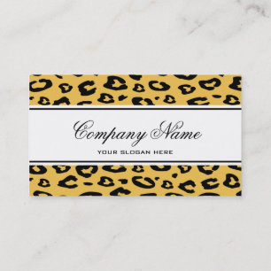 Leopard print business card template