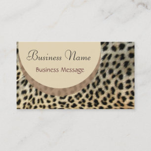 Leopard Print  Business Card Template