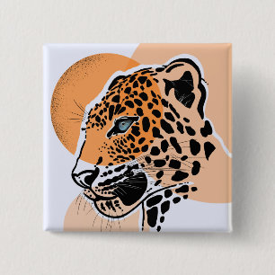 Leopard Print Button for Bags, Jackets, and Hats