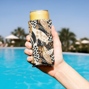 Leopard Print Can Cooler