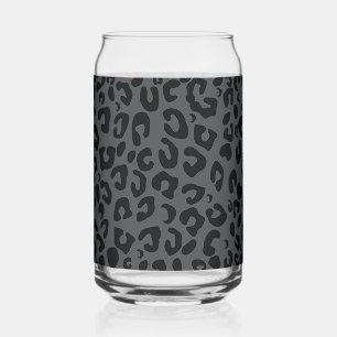 Leopard Print Can Glass