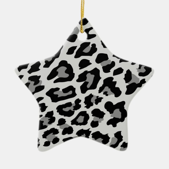 leopard print ceramic ornament (Front)