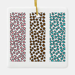 Leopard Print Ceramic Ornament