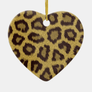 Leopard Print Ceramic Ornament