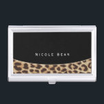 Leopard Print Cheetah Glamour Business Card Holder<br><div class="desc">Leopard Print Cheetah Glamour Business Card Holder. Customize with any text or leave it blank.</div>