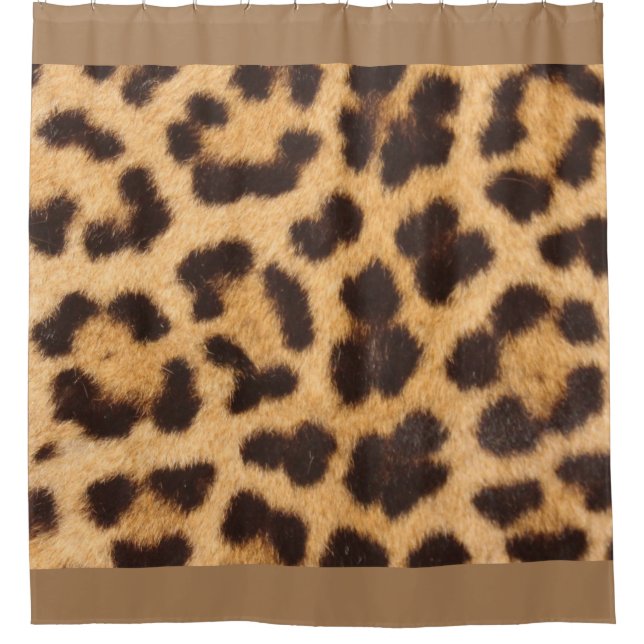 Leopard Print Cheetah Shower Curtain (Front)