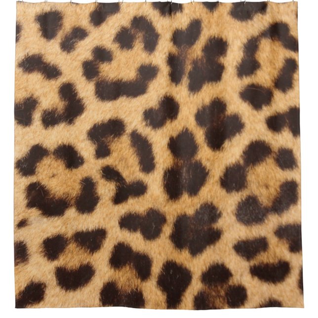 Leopard Print Cheetah Shower Curtain (Front)