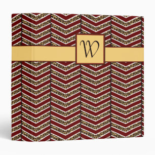 Leopard Print Chevron Binder