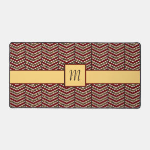 Leopard Print Chevron Desk Mat
