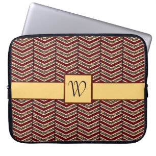 Leopard Print Chevron Laptop Sleeve