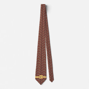 Leopard Print Chevron Men's Neck Tie