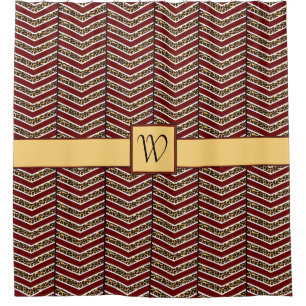 Leopard Print Chevron Shower Curtain