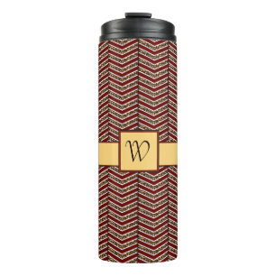 Leopard Print Chevron Thermal Tumbler