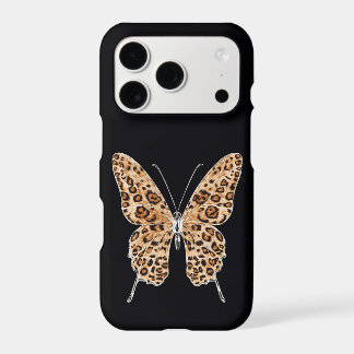 Leopard Print Chrome Butterfly iPhone Case | Y2K