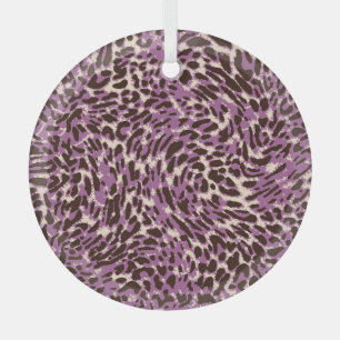 Leopard Print, Classic Animal Pattern. Glass Ornament