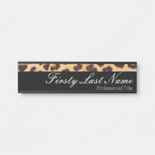 Leopard Print Classic Office Door Sign Signs