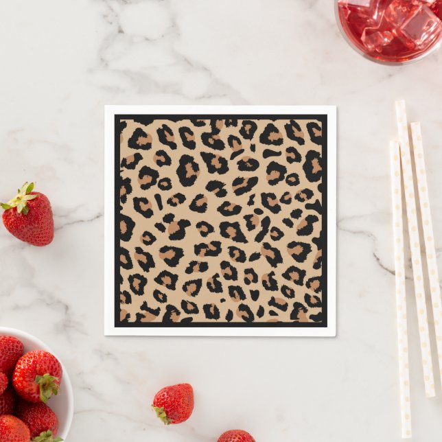 Leopard Print Cocktail Napkin (Insitu)